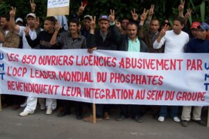 Marruecos : 800 despedidos de Khourigba se concentraron en Casablanca