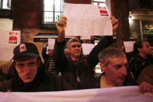 Concentración de CGT ante la embajada de Brasil en Madrid en solidaridad con la FAG