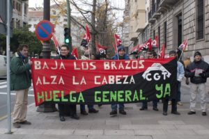 Santander : Concentración de CGT «Hacia la Huelga General»