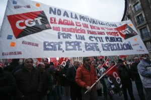 Madrid : Manifestación de trabajadors del Canal Isabel II contra la privatización