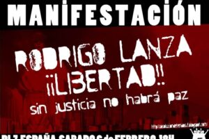 6 febrero Zaragoza : Manifestación por la libertad de Rodrigo Lanza (caso 4F)