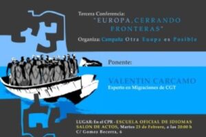 23 febrero Cáceres : Charla «Europa, cerrando fronteras»