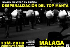 13 de marzo : Jornada Estatal por la Despenalización del Top Manta