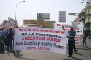 Venezuela : Agredida manifestación obrera en Maracay. Detenido Rafael Uzcategui