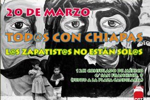 20 marzo, Tenerife : L@s zapatistas no están sol@s ! – Concentración frente al Consulado mexicano
