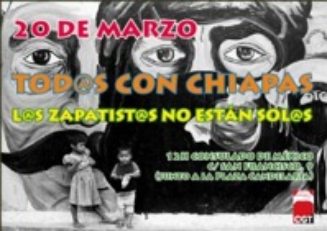 20 marzo, Tenerife : L@s zapatistas no están sol@s ! – Concentración frente al Consulado mexicano