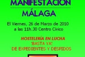 26 marzo, Málaga : Manifestación «Justicia para lxs trabajadorxs hoteleros»