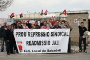 Sabadell : Concentración solidaria con un trabajador de Bolzoni Auramo (23 marzo)