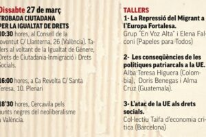27 marzo, Valencia : Jornada Ciudadana por la Igualdad de Derechos