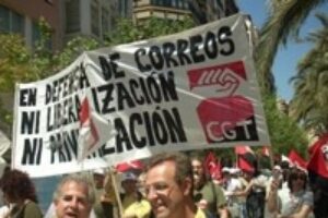 Huelga Correos, Valencia : Huelga y Manifestación ante el Ministro de Fomento (29 abril)