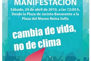 24 abril, Madrid : Día de al Tierra, «Cambia de vida, no de clima»