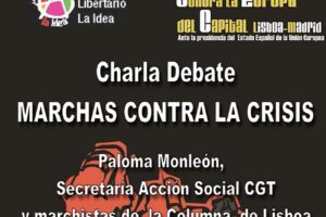 13 mayo, Ateneo La Idea, Madrid : Charla sobre las Marchas contra la Crisis