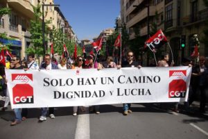 1º de mayo en Granada : «Sólo hay un camino, Dignidad y Lucha»