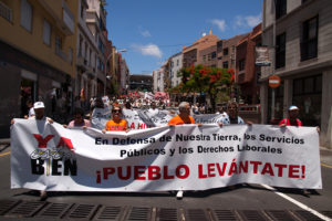 Canarias : Manifestación unitaria en Tenerife «Pueblo levántate» (26 junio)