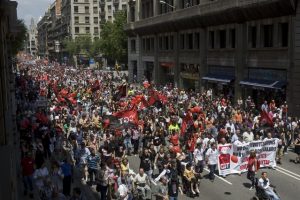 8J en Barcelona : Se manifiestan más de 1.500 trabajadores