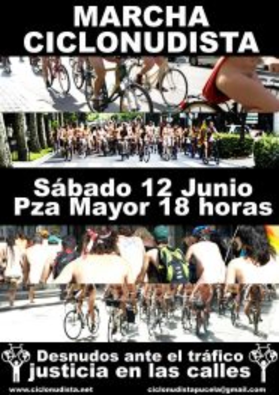 12 junio, Valladolid : IV marcha ciclonudista