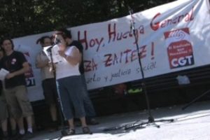 La CGT de Iruñea en la huelga general (Video)