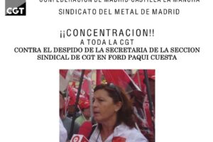 13 julio, Madrid : Concentración solidaria con Paqui Cuesta en la sede del Ford España