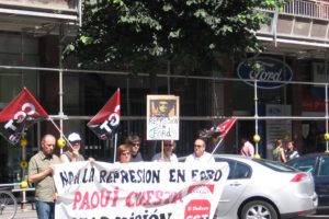 Bilbao : Concentración en Ford por la readmisión de Paqui Cuesta (19 julio)