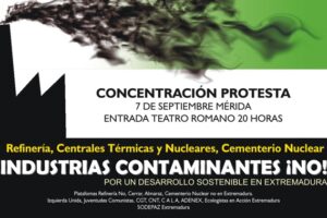 7 septiembre, Mérida : Concentración Día de Extremadura – ¡Industrias contaminantes NO !