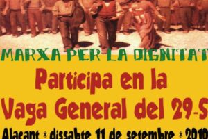 11 septiembre, Alicante : Marcha por la Dignidad y la Huelga General
