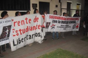 La Huelga de CGT recibe el apoyo de estudiantes y obreros chilenos