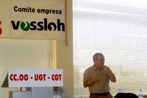 El secretario general de CGT-PV llama a los trabajadores de Vossloh a secundar la Huelga General