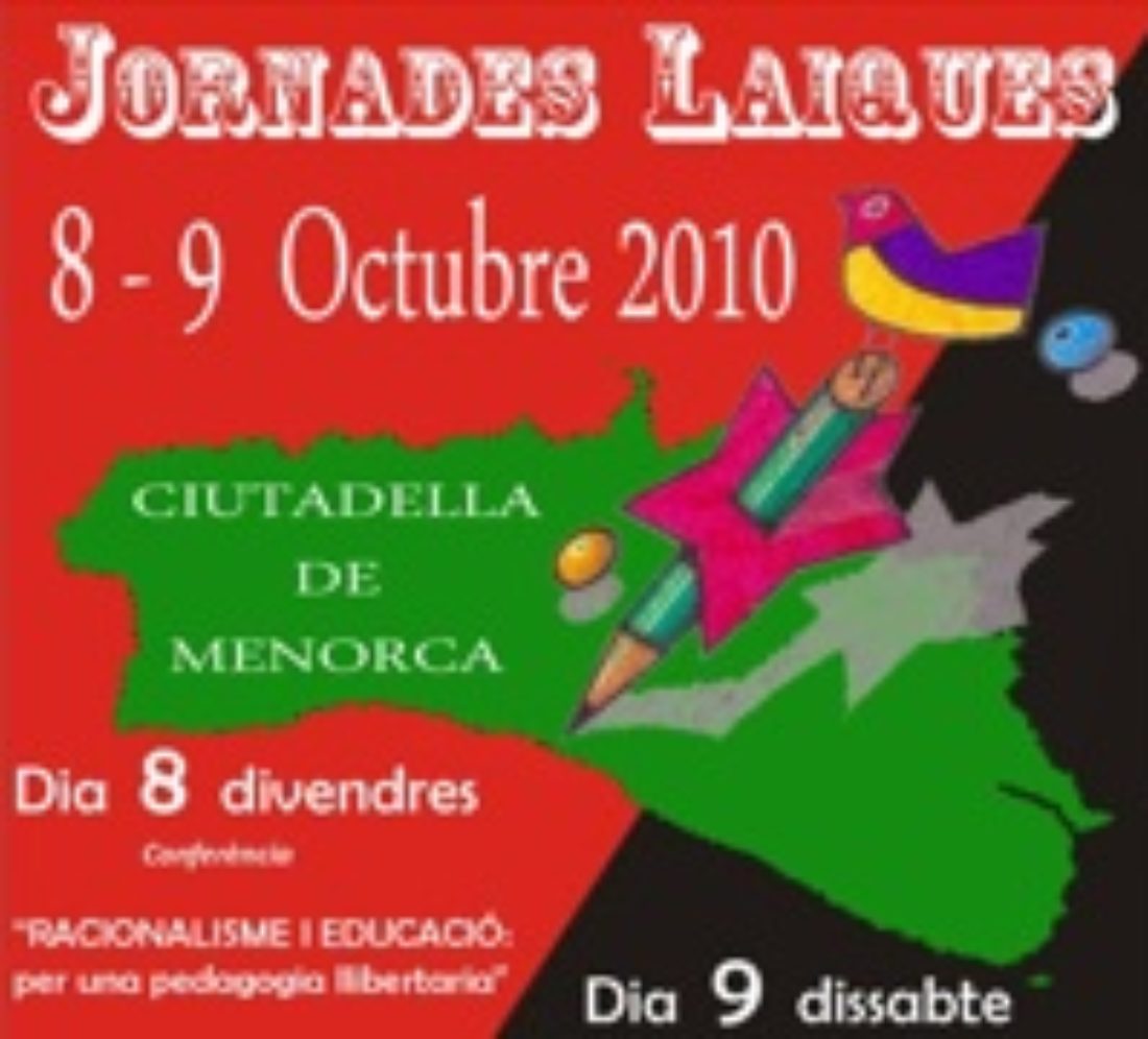 8-9 octubre, Ciutadella de Menorca : Jornadas Laicas