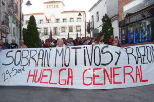 Sanse y Alcobendas por la huelga. MANIFESTACION (28 sept)