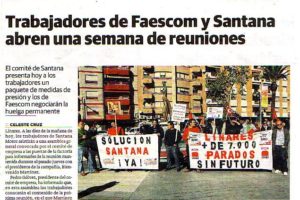 Conflicto Faescom y Santana, y concentración de CGT Linares (prensa)