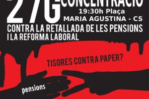 27 enero : Manifestaciones contra la reforma de las pensiones en el Pais Valencià