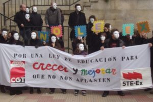 Acto contra la LEEX en Cáceres. Una crónica. (15 enero)