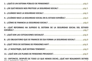 La CGT de Cataluña edita «El sistema de la Seguridad Social y la reforma de las pensiones. Preguntas con respuesta»