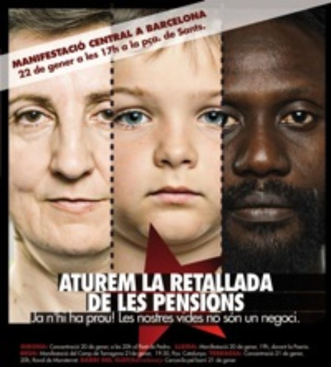 21 enero, Reus : Manifestación contra el recorte de las pensiones