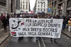 Más de 11.000 trabajadores y trabajadoras se manifiestan en Catalunya el 27-E