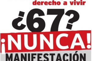 27 enero, Burgos : Manifestación contra la jubilación a los 67 años