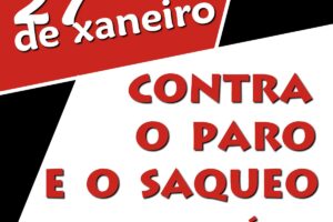 CGT Galicia : Cartel y Manifiesto «Folga Xeral 27 xaneiro»