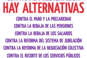 5 febrero, Torrelavega (Cantabria) : Nueve sindicatos se manifiestan contra los recortes de las pensiones