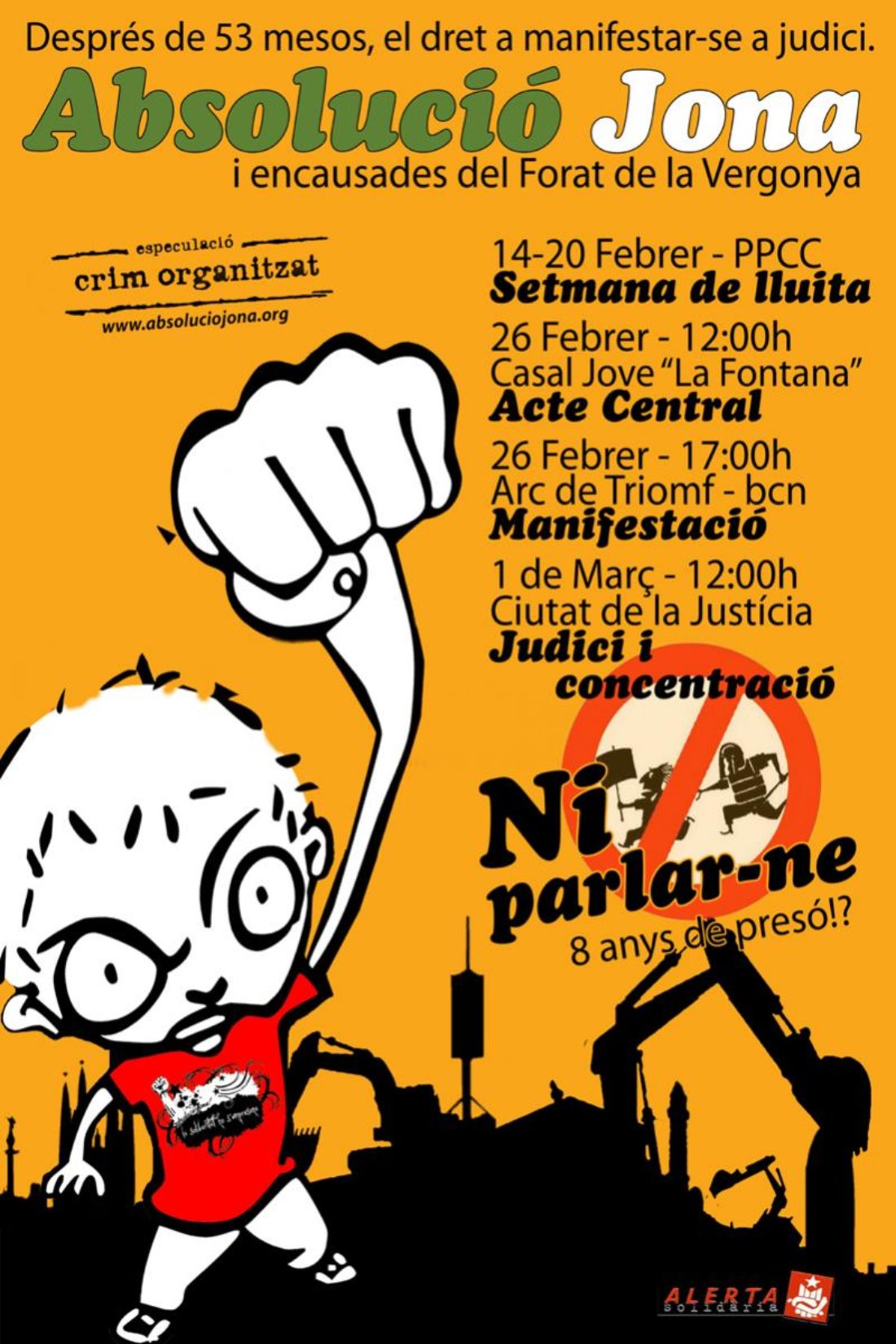 Manifestación en Barcelona por la absolución de El Jona