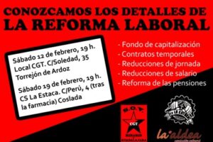 Los detalles de la Reforma Laboral, en Coslada