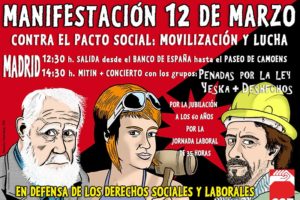 CGT llama a manifestarse el 12 de marzo en Madrid contra el pacto social y los recortes sociales