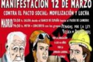 Manifestación Estatal en Madrid. «Contra el pacto social, movilización y lucha»