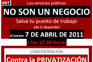 València: Concentración contra la privatizació de los Servicios Públicos