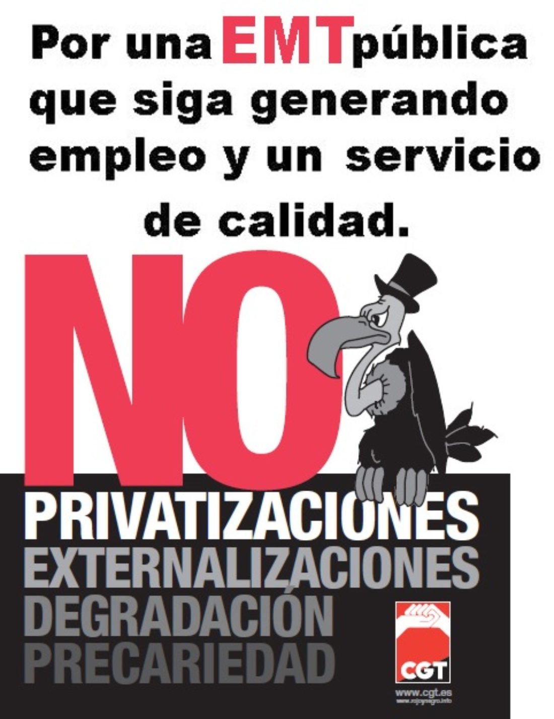 Manifestacion EMT contra el desmantelamiento y la privatización de los servicios públicos
