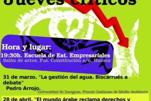 Ciclo de Conferencias «Jueves Críticos» en Huesca. Del 31 de marzo al 16 de junio