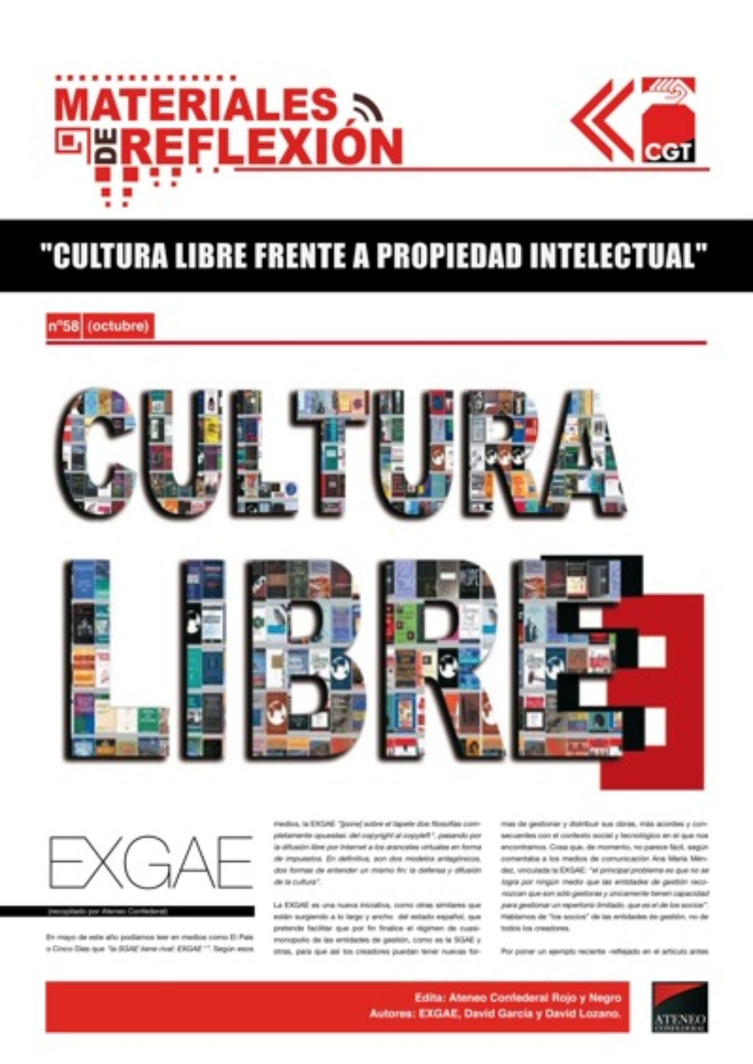 Materiales de Reflexión 58: Cultura libre frente a propiedad intelectual