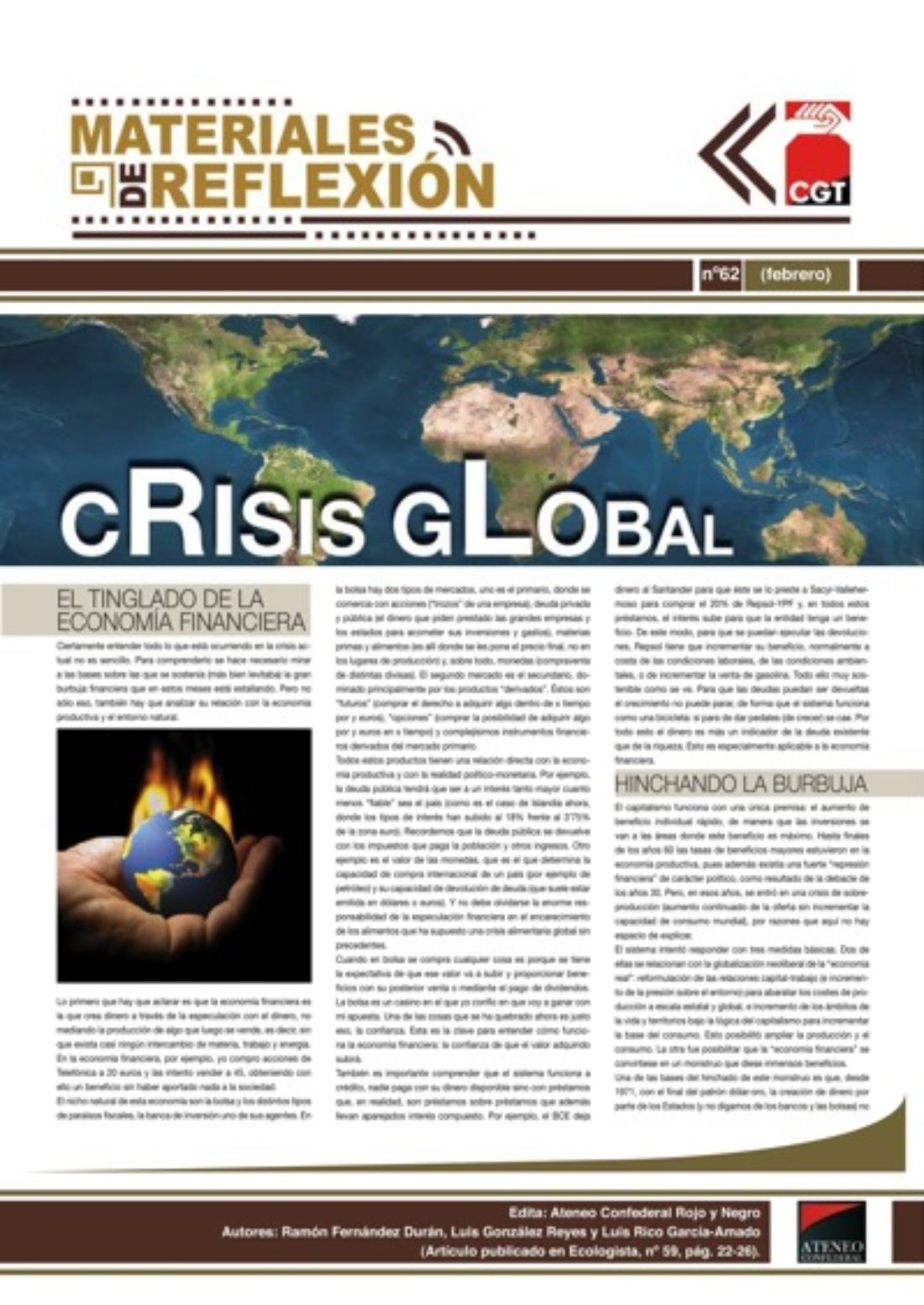 Materiales de Reflexión 62: Crisis Global