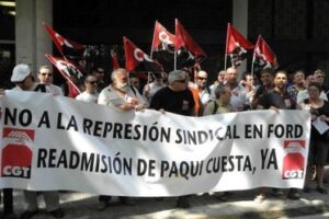 Valencia : CGT reivindica ante Trabajo la readmisión de Paqui Cuesta