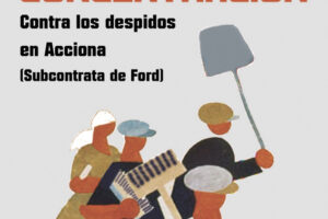 Concentración ante la puerta de Ford contra los despidos en Acciona (subcontrata de limpiezas)