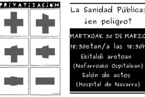 Pamplona: Mesa redonda sobre la privatización de la sanidad